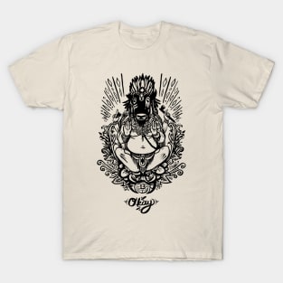 Western Ganesh - Black Line T-Shirt